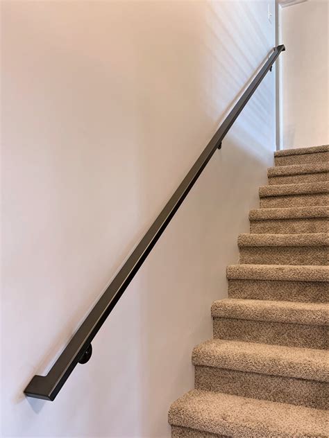 Wall-Mounted Rectangular Metal Handrail - Great Lakes Metal Fabrication