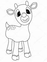 Lovely Rudolph Coloring Page  Free Printable Pages For Kids sketch template