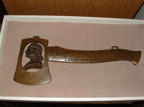 George Washington Inauguration Bronze Hatchet Axe - George Washington Souvenir -- Antique Price ...