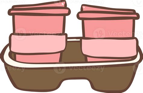 Cute coffee takeaway cup doodle outline 27943485 PNG