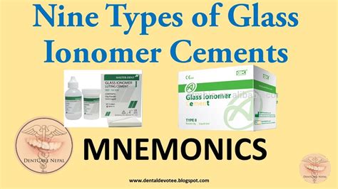 MNEMONICS - Types of GIC (Glass ionomer Cement) - YouTube