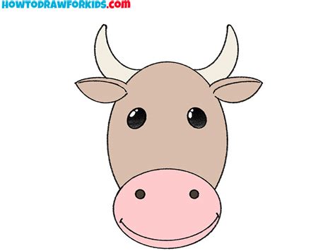 How to Draw a Cow Face - Easy Drawing Tutorial For Kids