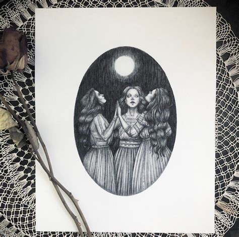 Coven - 5X7 Fine Art Print - Witch Coven - Gothic - Victorian - Full Moon - Magick - Ritual ...