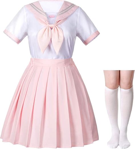 Amazon.com: Classic Japanese Anime School Girls Pink Sailor Dress ...