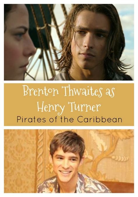 Brenton Thwaites as Henry Turner in Pirates of the Caribbean - Clever Housewife