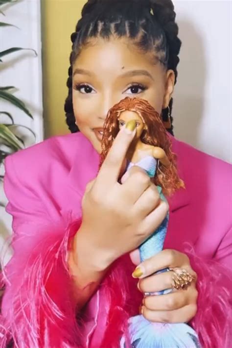 Halle Bailey Emotionally Unveils Her New ‘Little Mermaid’ Doll