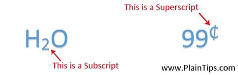 Insert Subscript And Superscript In Microsoft Word 2007, 2010 And 2013