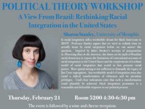 Political Theory Workshop - Sharon Stanley - 2/21 4:30pm - Political Science | The Graduate ...