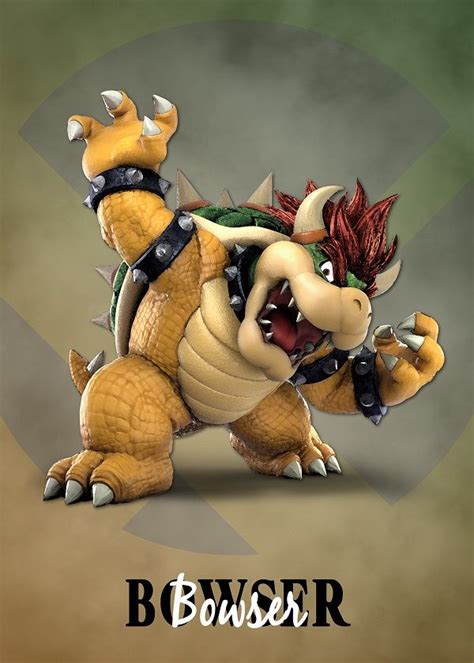 Super Smash Bros. Ultimate Characters Bowser #Displate artwork by artist "Gemini-Phoenix". Part ...