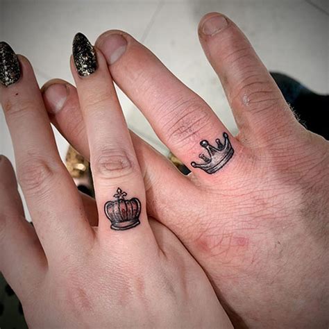 Queen Crown Tattoos On Finger