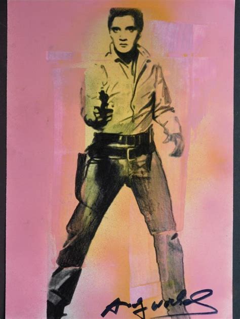 Andy Warhol: Elvis, Mixed Media Drawing | Andy warhol, Elvis, Warhol