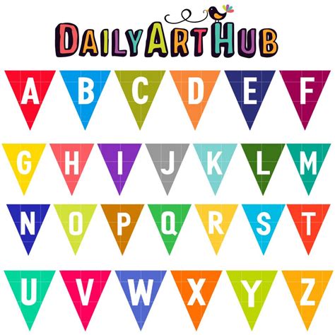 Bunting Alphabet Clip Art Set – Daily Art Hub // Graphics, Alphabets & SVG