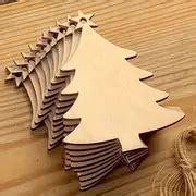 Wooden Christmas Tree Ornaments Diy Craft Blank Wood Cutouts - Temu