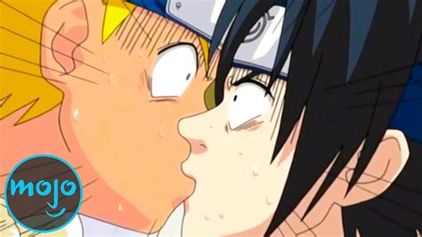 Top 10 Awkward First Kisses in Anime - YouTube