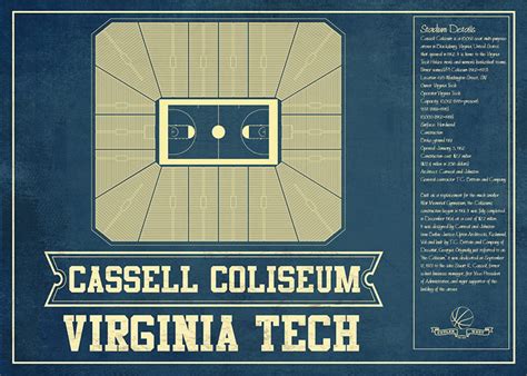 Virginia Tech Hokies Cassell Coliseum Seating Chart | Etsy