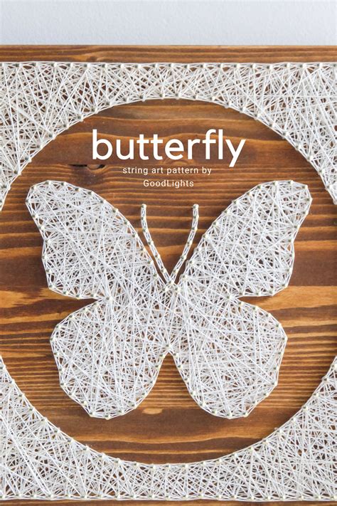 String art pattern printable Butterfly DIY string art | Etsy