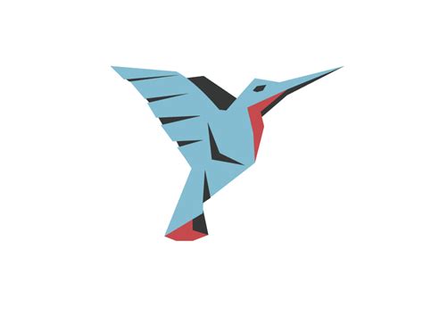 Hummingbird origami design by paul diaconu on Dribbble