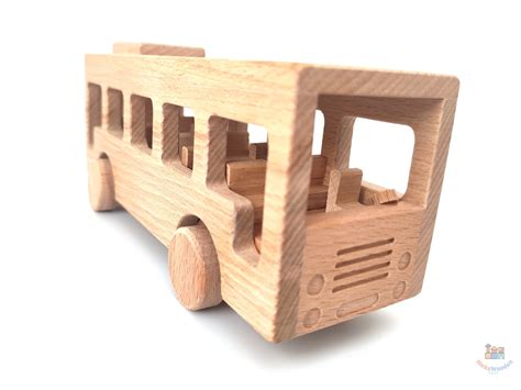 Wooden School Bus Toy Gift for Kids, Handmade Wooden Bus Toy for ...