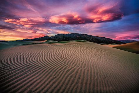 The Mesquite Sand Dunes at sunrise: Death Valley National Park: in the USA: Scott Stulberg ...