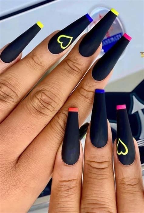 Coffin Black Acrylic Nails: The Ultimate Trending Nail Art – ADDICFASHION