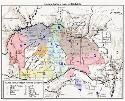 Map of Navajo Nation Judicial Districts