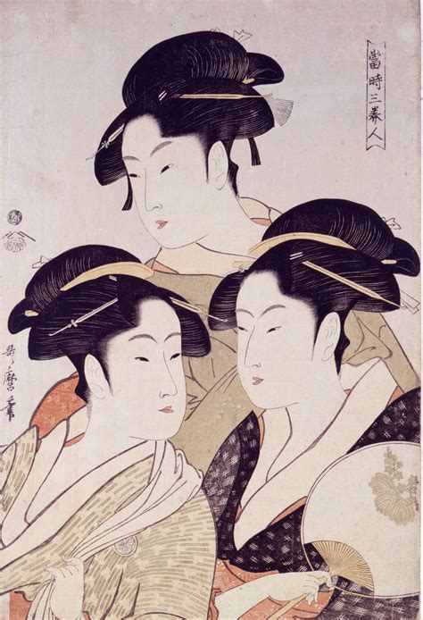 File:Kitagawa Utamaro - Toji san bijin (Three Beauties of the Present ...