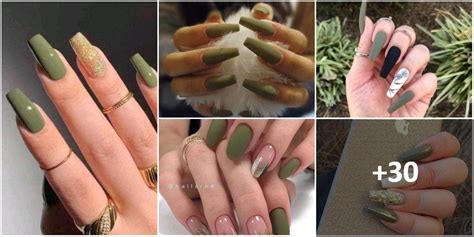 ARMY GREEN NAILS【25+ Beautiful Ideas】💅 【Best of 2023】