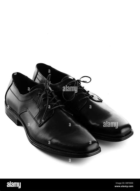 black leather shoes Stock Photo - Alamy