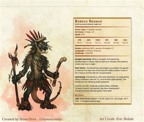 [Homebrew] Monster a Day: Kobold Shaman : dndnext