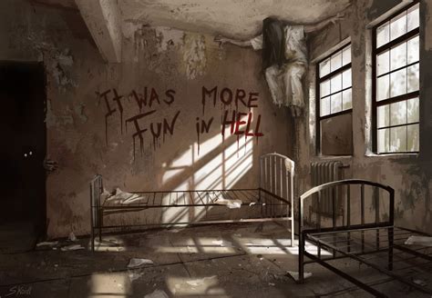 ArtStation - Haunted asylum, Stefan Koidl | Creepy paintings, Scary art, Spooky illustration