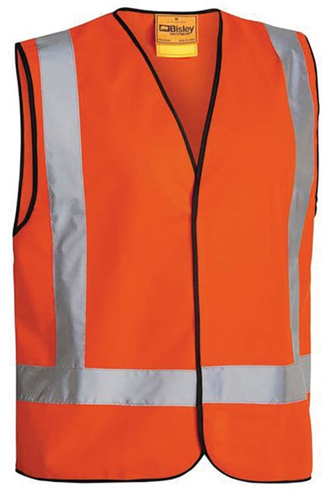 Bisley Workwear BT0347_BF61 Vest - Taped - X Back - Hi-Vis - Orange - L ...