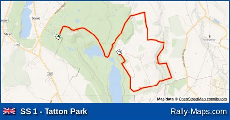 SS 1 - Tatton Park stage map | RAC Rally 1995 [WRC] 🌍 | Rally-Maps.com