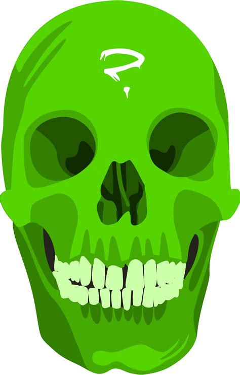 Clipart - green-skull