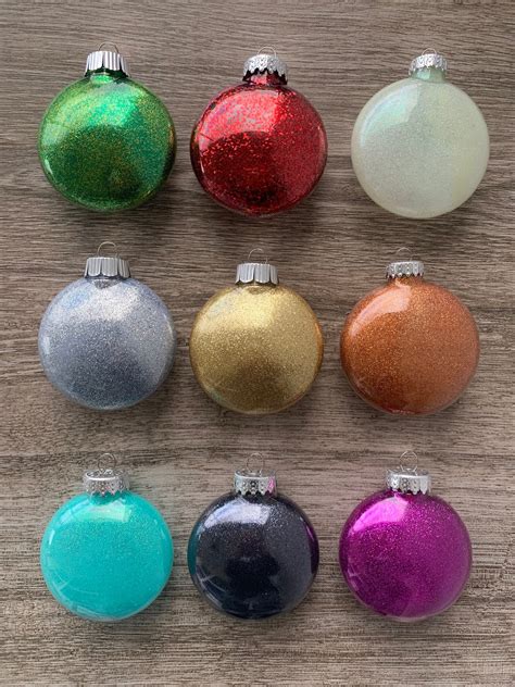 Glitter Personalized Christmas Ornaments Christmas Ornaments - Etsy