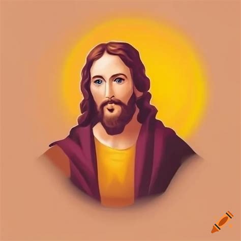 Warm tone portrait of jesus on Craiyon