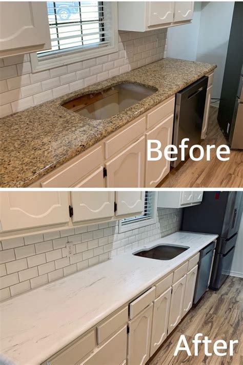 Epoxy Countertop Before and After | Diy kitchen countertops, Diy countertops, Painted ...