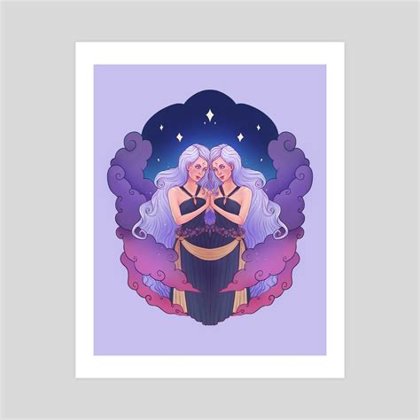 Gemini Zodiac Sign - Lilac, an art print by Serena Archetti - INPRNT