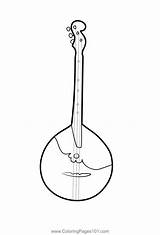 Pin On Mandolin Coloring Pages sketch template
