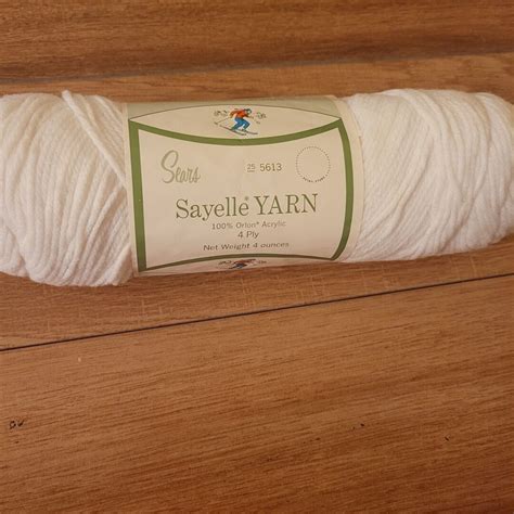 Vintage Sayelle White Orlon Acrylic Yarn 1 Skein 4 Ply 4oz - Etsy