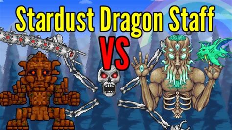 Terraria: Stardust Dragon Staff VS All Bosses- Including Ragnarok | Dragon staff, Stardust, Dragon