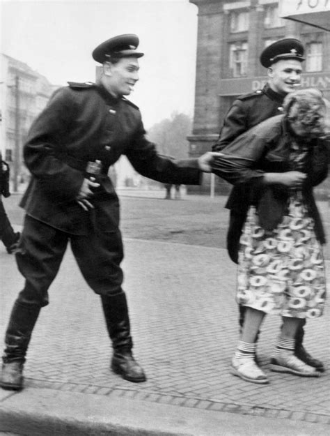 Soviet Soldiers Openly Sexually Harass a German Woman in Leipzig After ...