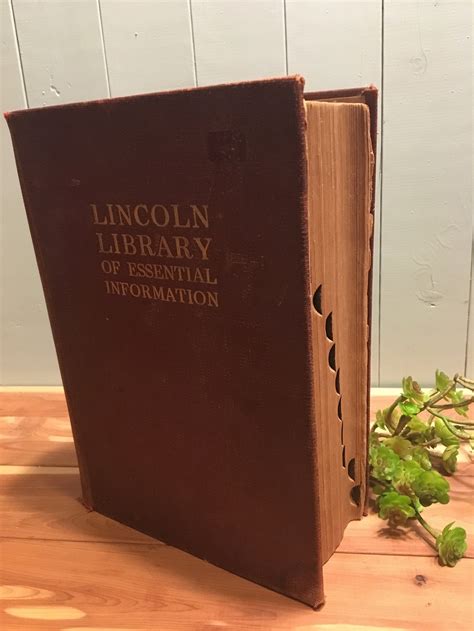 Lincoln Library of Essential Information Hardcover Book 1929 - Etsy