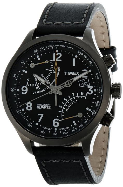 Buy Timex Intelligent Quartz Chronograph Black Dial Men's Watch - T2N699 at Amazon.in