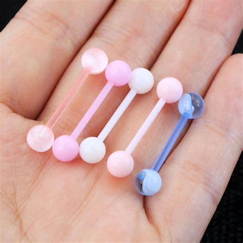 5PCS Tongue Barbell 14G Acrylic Tongue Piercing Jewelry Tongue | Etsy