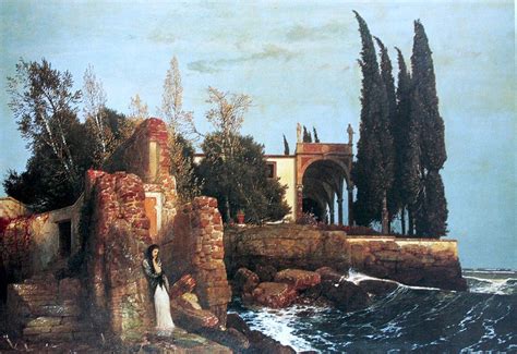 Böcklin Villa am Meer 1878 - Arnold Böcklin – Wikipedia | Landscape ...