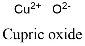Cupric oxide Formula