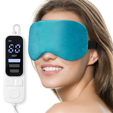 Amazon.com : Ezona Heated Eye Mask, Warm Eye Compress Mask for Dry Eyes, USB Electric Eye ...