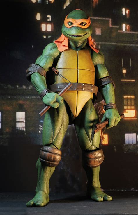 NECA 1/4 Scale TMNT 1990 Michelangelo Figure - The Toyark - News