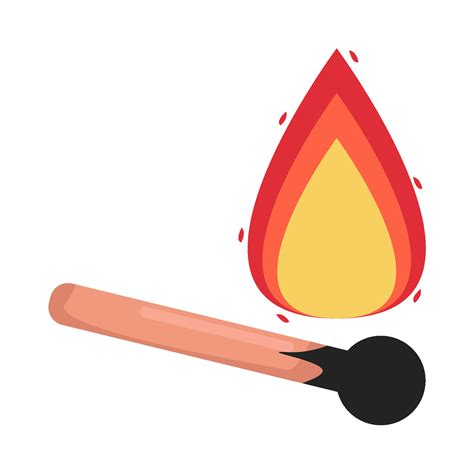 fire in match illustration 38009235 Vector Art at Vecteezy