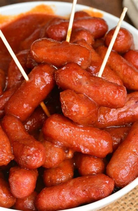 Little Smokies with BBQ Sauce. These little sausages are to tasty and ...